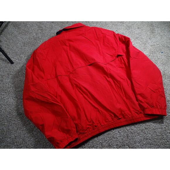 Vtg Preppy Ralph Lauren Red Bomber Jacket L LAUREN Windbreaker Retro Outerwear - Picture 7 of 10